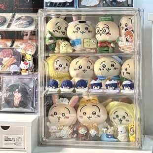 chiikawa乌萨奇公仔展示盒棉花娃娃收纳M盒透明吉伊卡哇玩偶展示