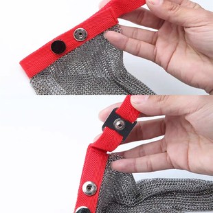 不锈钢环焊接防割手套钢环防切割刀割F金属不锈钢铁链锁子甲铁手