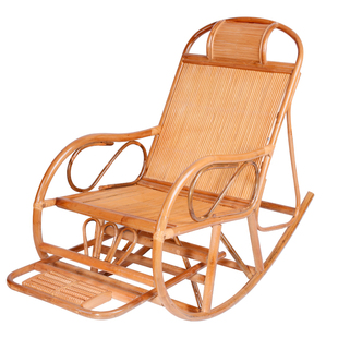 藤编椅子阳台休闲l躺椅大人实木成人午休午睡家用老人逍遥竹摇摇