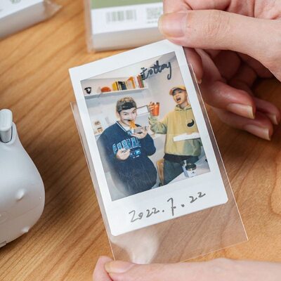 3寸拍立得mini/sq/wide卡膜富士instax mini90保护膜自印小卡卡膜
