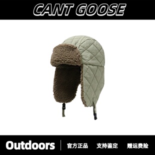 CANTGOOSE鹅加厚保暖羊羔毛雷锋帽男女户外骑行护耳帽飞行帽冬