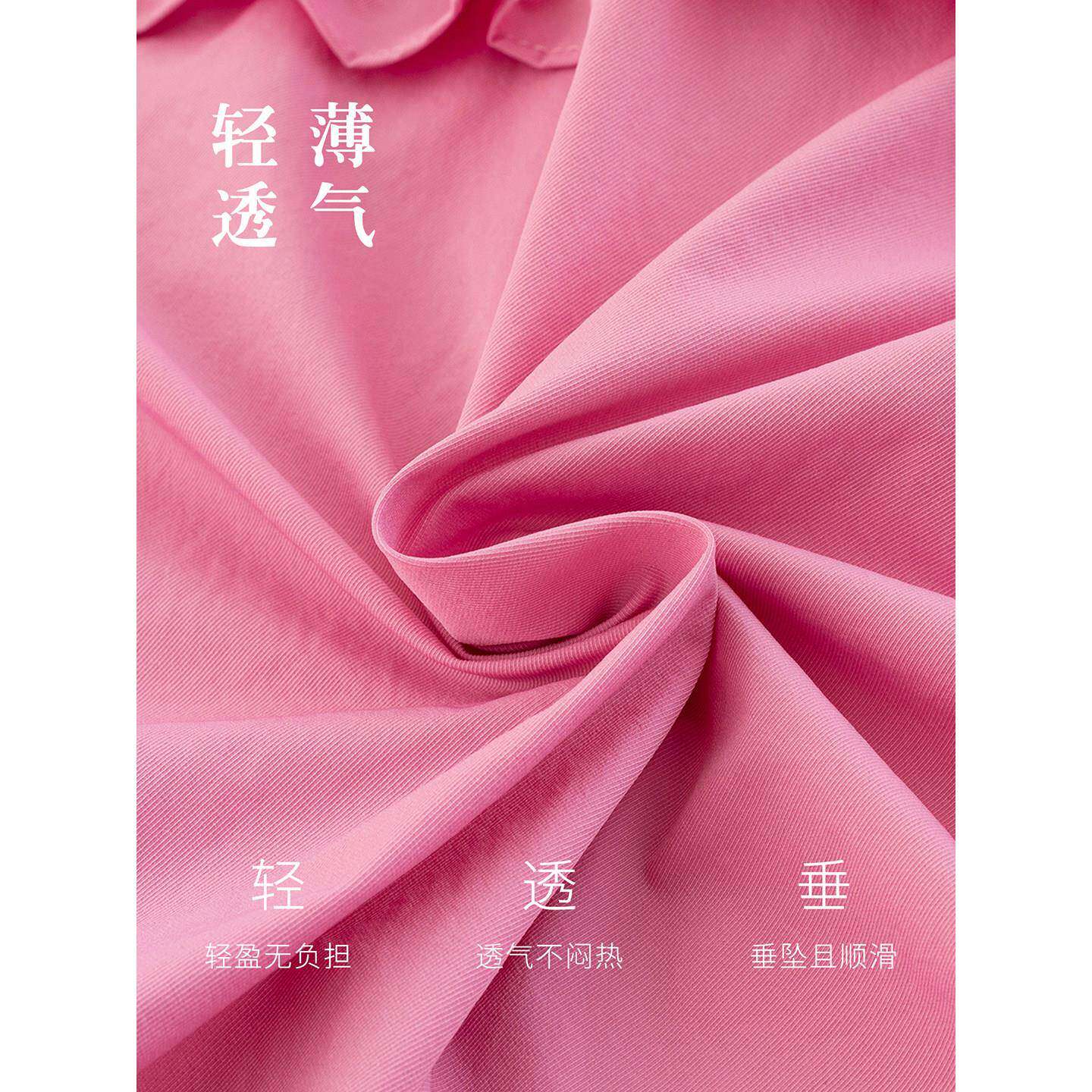 推荐通勤风简约白色翻领衬衫外套女2026新款超火减龄宽松显瘦中袖