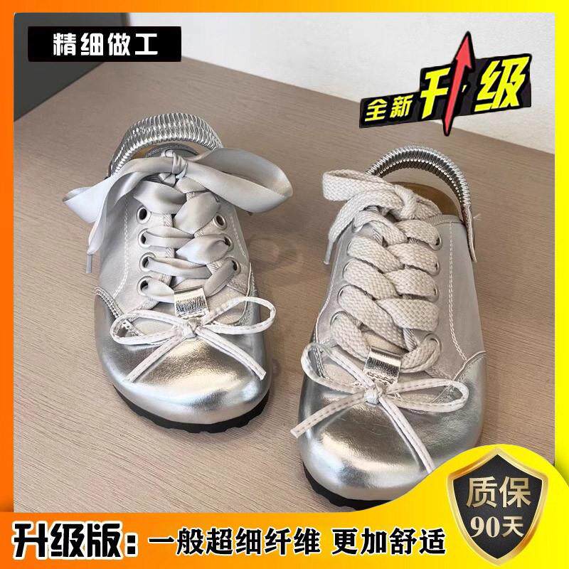 新品蝴蝶结两穿勃肯休闲凉鞋女2026新款夏外穿厚底圆头包头拖休闲
