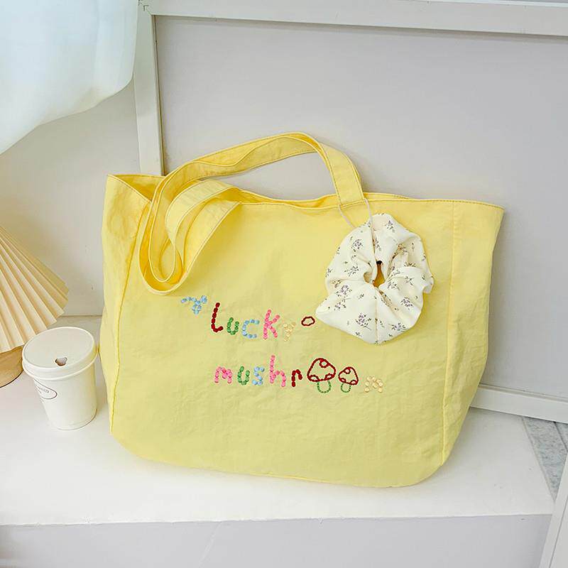 新品大容量碎花帆布包包女夏2025新款甜美淑女装书布袋时尚单肩托