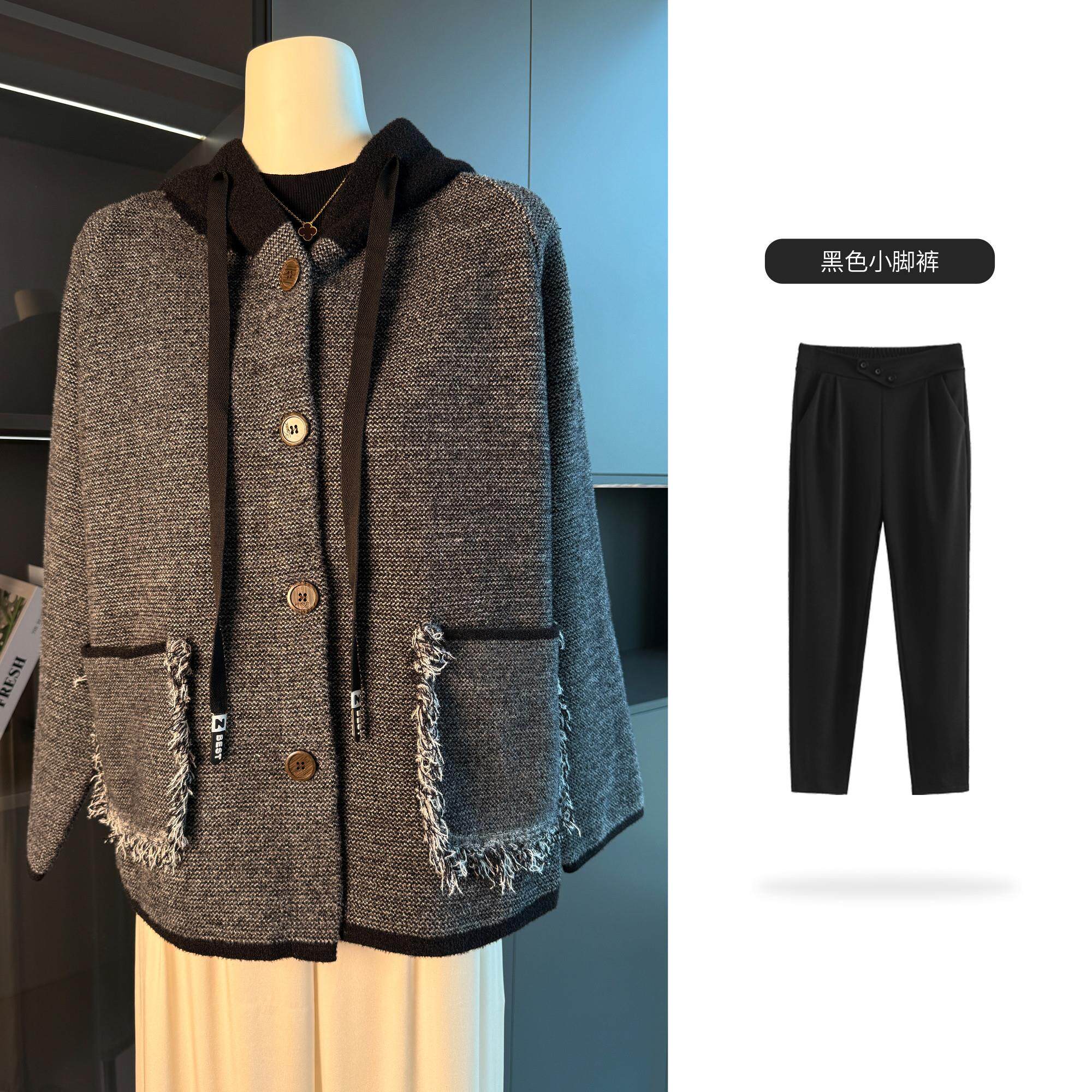 新品中年妈妈洋气外套秋装2025新款40岁50中老年女春秋上衣服针织