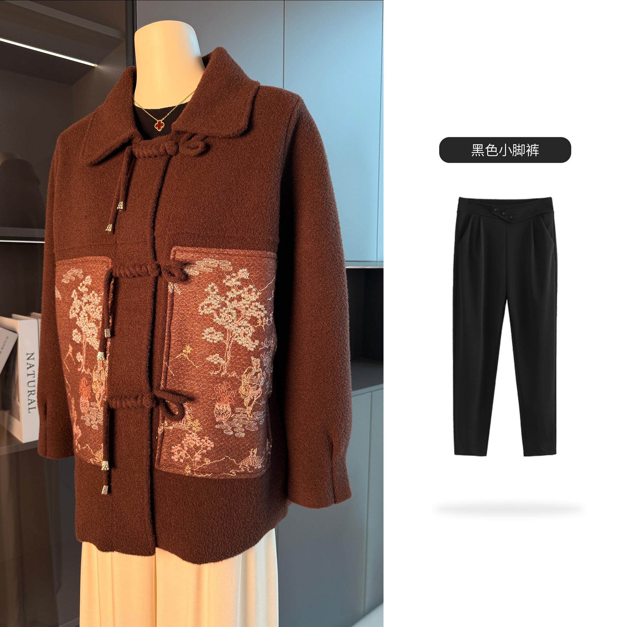 新品中老年人妈妈春秋外套中式新款秋装上衣服洋气50多岁妇女时尚