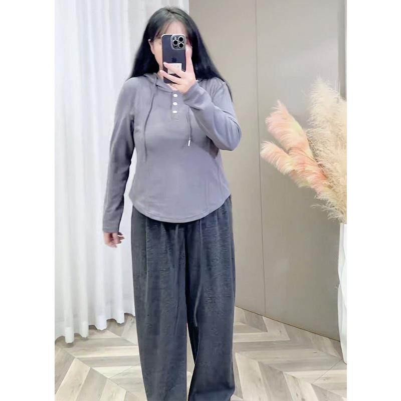 推荐大码设计感连帽卫衣女春秋胖mm遮肚子显瘦不规则鱼骨短款正肩
