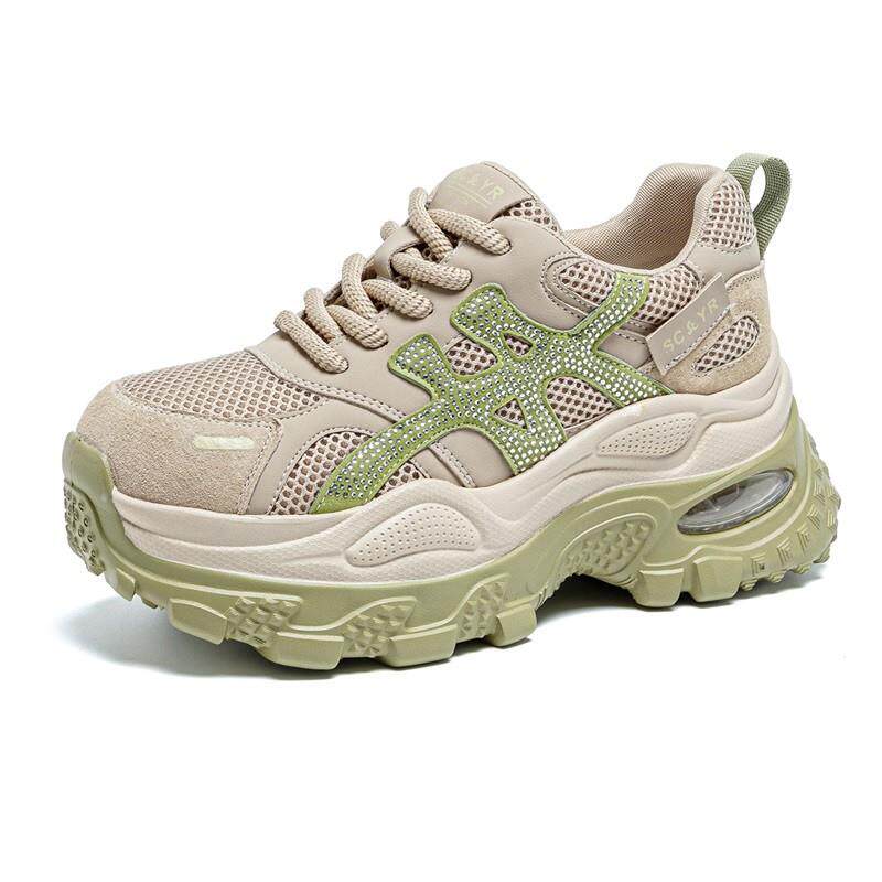 新品内增高老爹鞋女2025新款小个子今年流行爆款小白鞋厚底休闲运