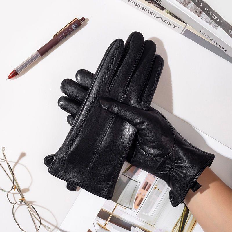 头层小羊皮真皮手套女款软