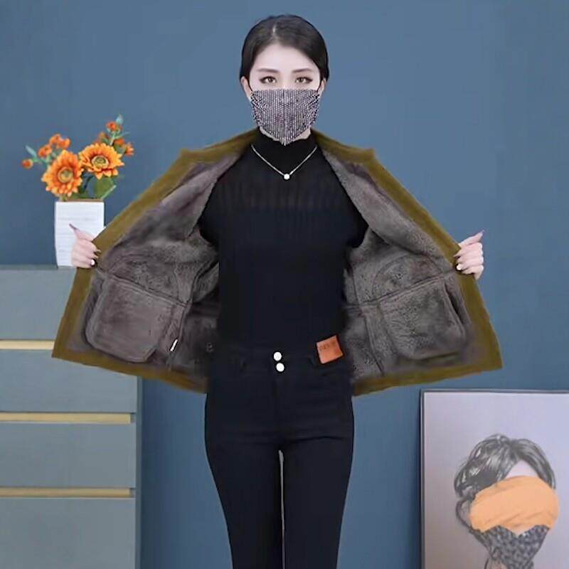 推荐妈妈加绒外套冬季女加厚减龄女士开衫外搭J长袖上衣秋冬2026