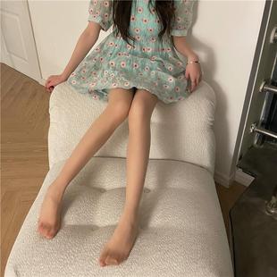 好货肉色丝袜女夏季 超薄美腿连袜打底袜裸感黑丝袜子ins潮珠 薄款