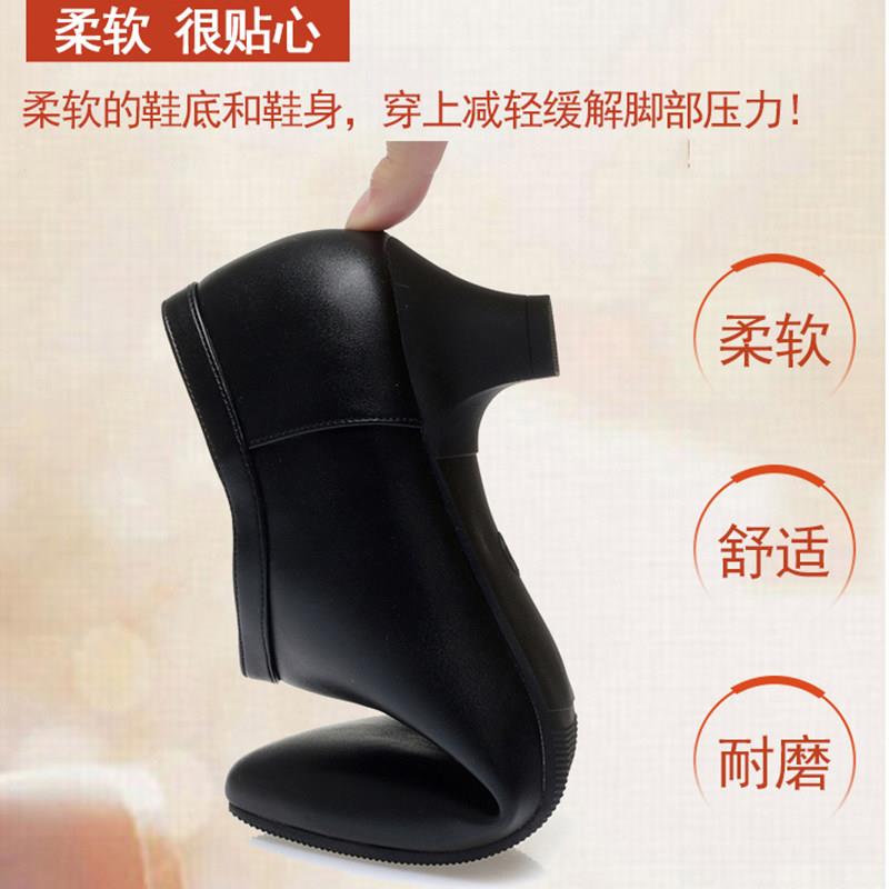 推荐面试软底小跟细跟深口工作鞋女黑色正装职业女士皮鞋单鞋女鞋