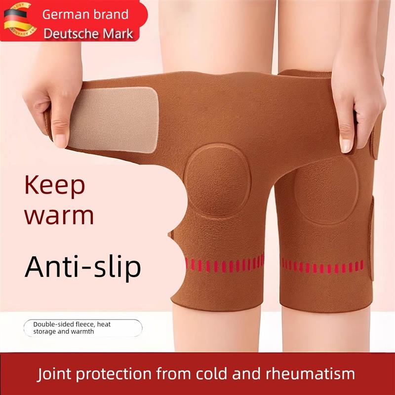 双面绒护膝盖男女士关节保