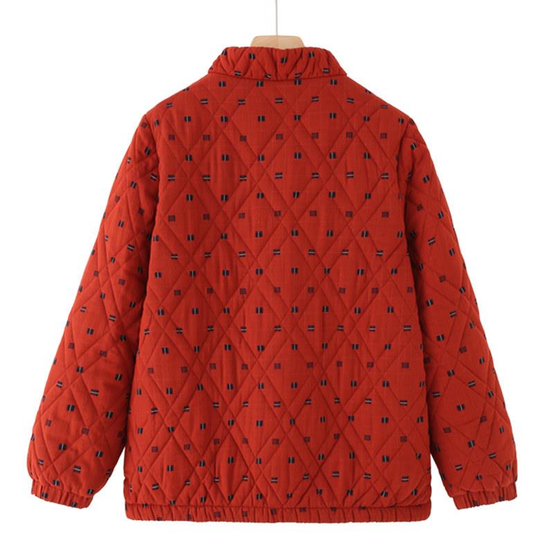 推荐妈妈冬装加厚纯棉立领棉衣中老年女装老奶奶保暖棉服百搭棉袄