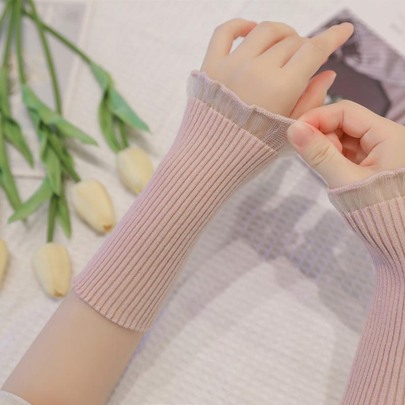 假袖子女百搭高档针织防脏袖口卫衣假袖头蕾丝花边袖套袖子拼接神