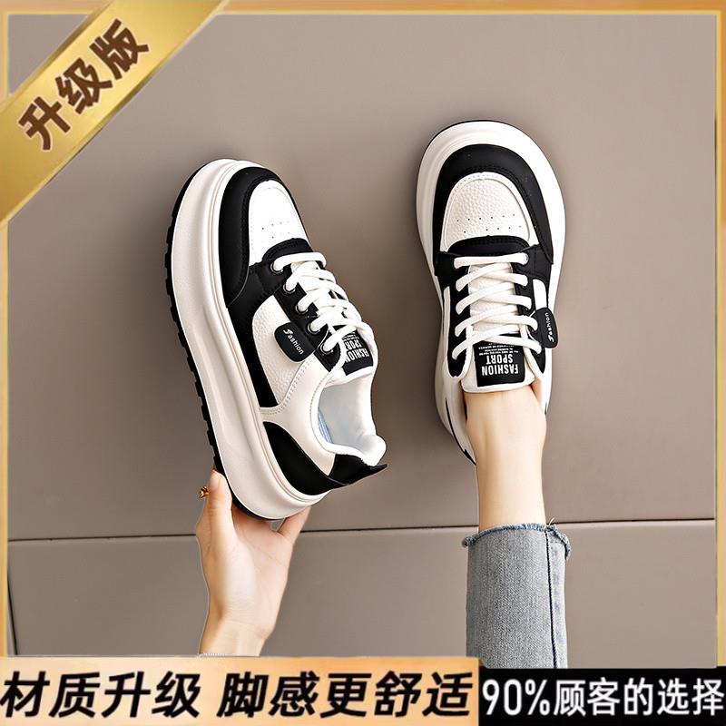新品皮面女鞋爆款小白鞋女