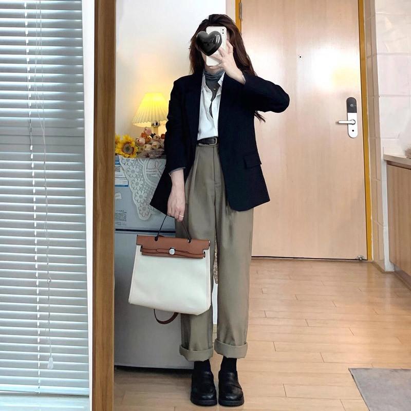 推荐小个子黑色西装外套女