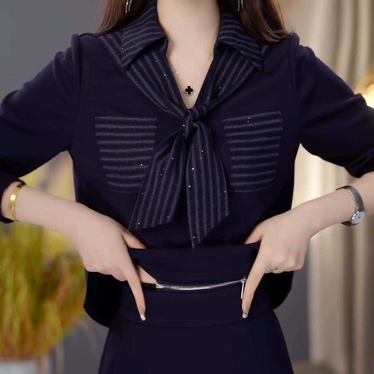 推荐气质拼接套装女2026秋季新款中年妈妈装时尚洋气减龄半身裙两