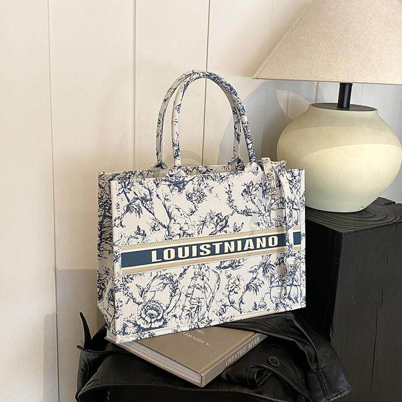 新品高级感大容量包包女士2025新款休闲上班通勤手提托特包帆布购