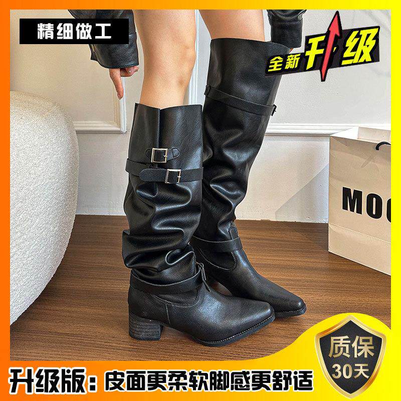 新品不过膝长靴女2026新款