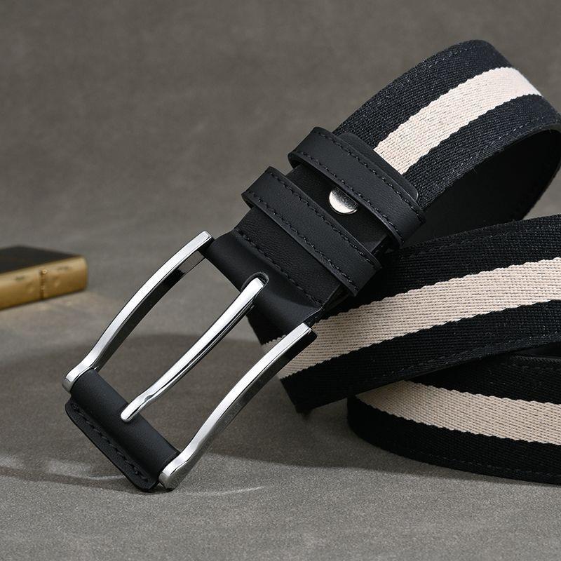 帆布腰带男青年百搭拼接牛