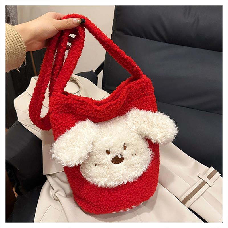 推荐羊羔毛毛绒包包女2025