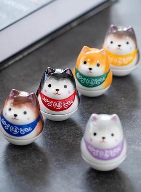 不倒翁桌面摆件玩具柴犬周