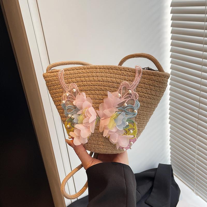 新品蝴蝶草编包女2025新款