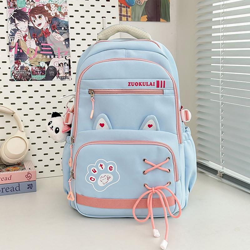 推荐韩版ins风大容量书包女高中生初中生轻便双肩包男高颜值电脑