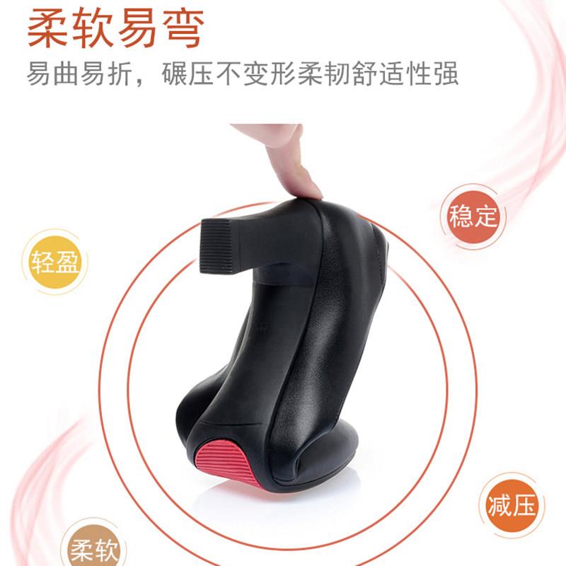 推荐面试软底高跟久站不累工作鞋女黑色工装职业通勤女士皮鞋单鞋
