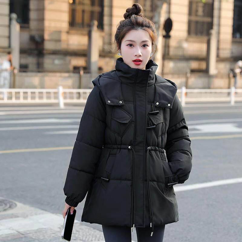 推荐韩版棉服中长款时尚加厚甜美减龄上衣2026年冬季新款女士棉袄