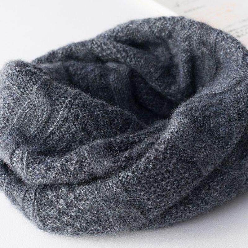 堆堆领羊绒脖套自由领百搭加厚套头时尚流行麻花护颈假领子