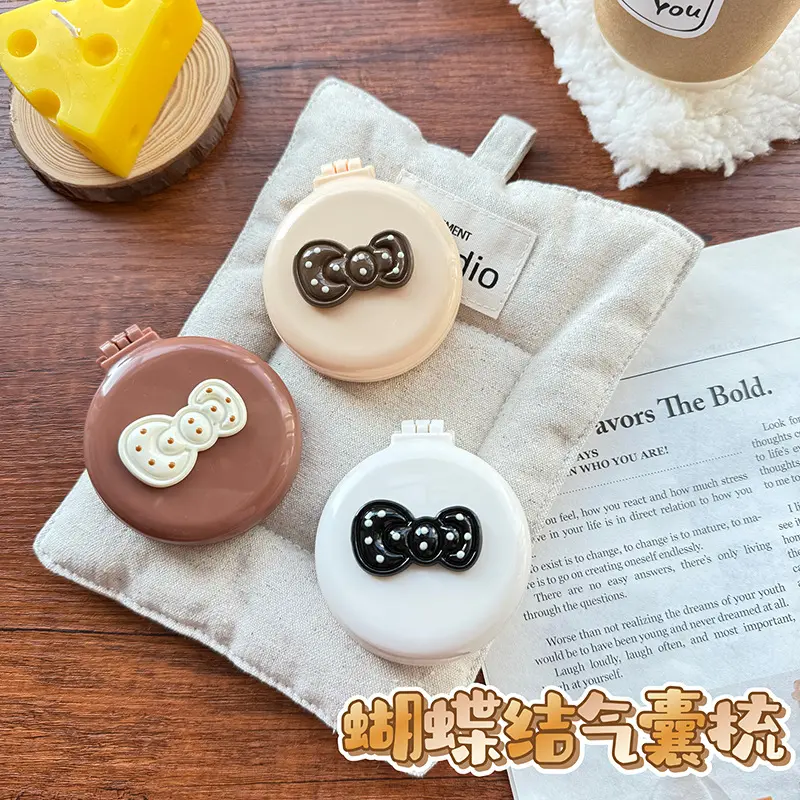 可爱结气垫梳折叠镜梳一体卡通美发梳女生梳子按摩梳