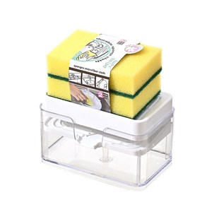 按压沥水皂液器厨房家用创意清洁剂洗F洁精洗碗刷锅神器自动皂液