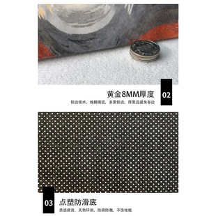现代沙B发地垫卧室防滑耐脏床边毯进门垫 轻奢风地毯客厅2024新款