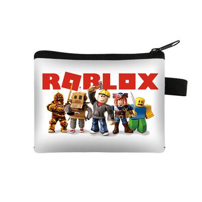 新款虚拟世界儿童零钱包roblox卡通时尚涤纶收纳袋潮流拉链卡包热