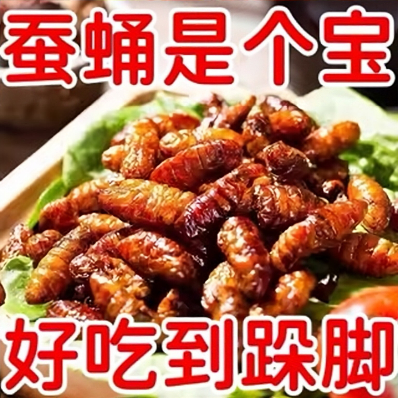 正宗蚕蛹】山东淄博特产酥脆熟蚕蛹即食蚕蛹高蛋白肉类下酒菜熟食