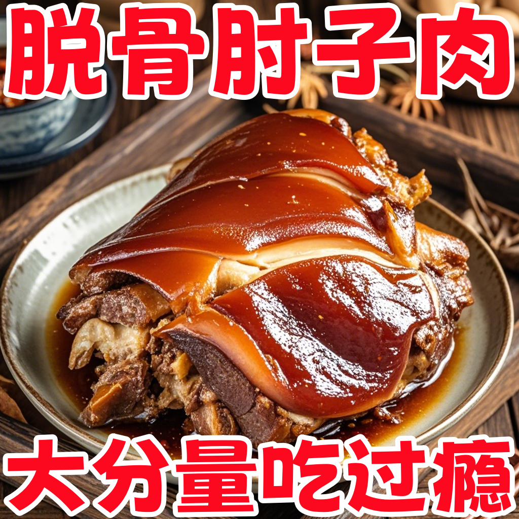 正宗脱骨肘子肉真空五香熟食猪肘子纯肉非云雾茶低脂