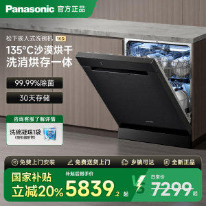 Panasonic/松下 NP-DW3K1KD智能独立嵌入式两用家用烘干除菌15套