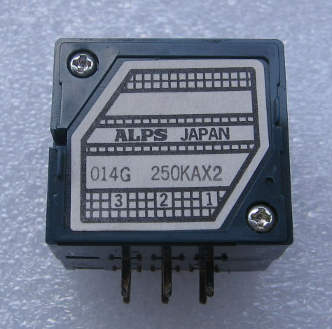 日本生厂ALPS 27型蓝壳10K/50K/100K/250K/500K双连电位器  有配