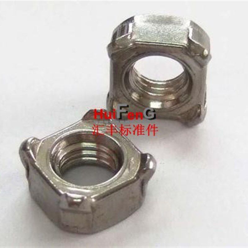 201不锈钢四方焊接螺母/四角点焊螺帽/四方点焊螺母M5  M6  M8