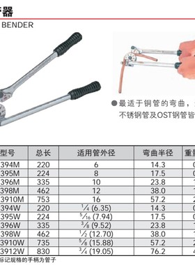 日本世霸super不锈钢弯管器TB395M/396M /398M/3910M折弯器TB394W