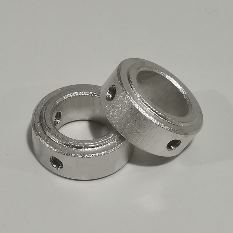 SCSRAW轴承固定环光轴铝合金挡圈锁紧定位带凸台止推限位轴环紧顶