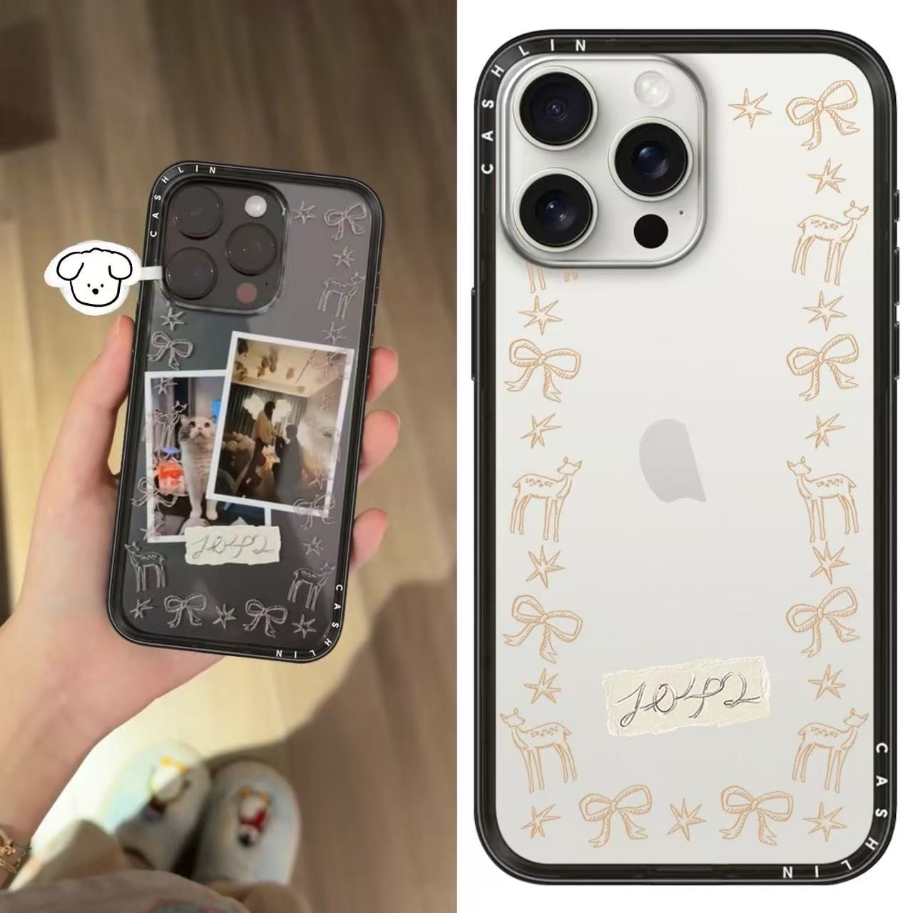 【C家】CASE追星人小卡欧阳娜娜轻盈防摔边框新壳体16promax手机壳适用iPhone15promax简约16pro/15pro防摔