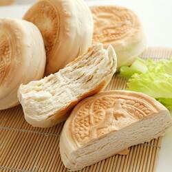 山东特产潍坊全麦千层火烧纯手工杠子头低脂面食硬面麦香烧饼馒头