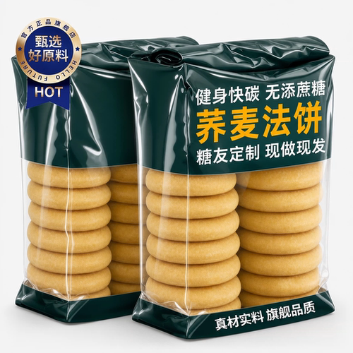 【优质碳水】老式荞麦法饼无糖