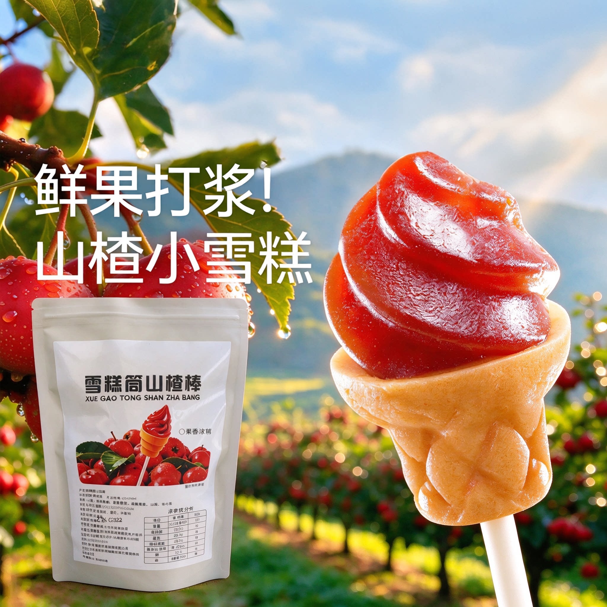 雪糕筒山楂棒官方正品旗舰店儿解馋童零食小吃独立包装山楂棒棒糖