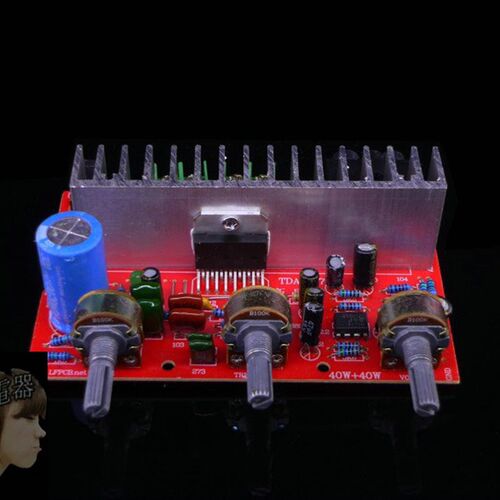 80WBTL桥接线路7377功放板 双声道立体声12V DIY车载功放模块