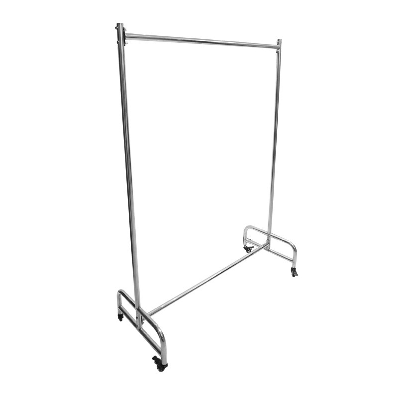 服装挂衣架展示架伸缩折叠龙门架可推动不锈钢落地架带轮子架新款