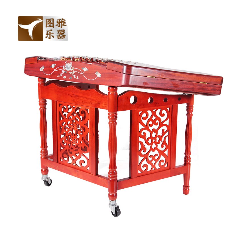 民族弹拨乐器花梨木402扬琴手工制作赠配件盒琴架防尘罩琴竹YQ-03